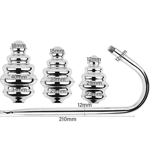 8826 Anal GreatBenefit Hook Screw-in Ribbed Set 0711